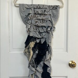 Juicy Couture Gray and Black Scarf